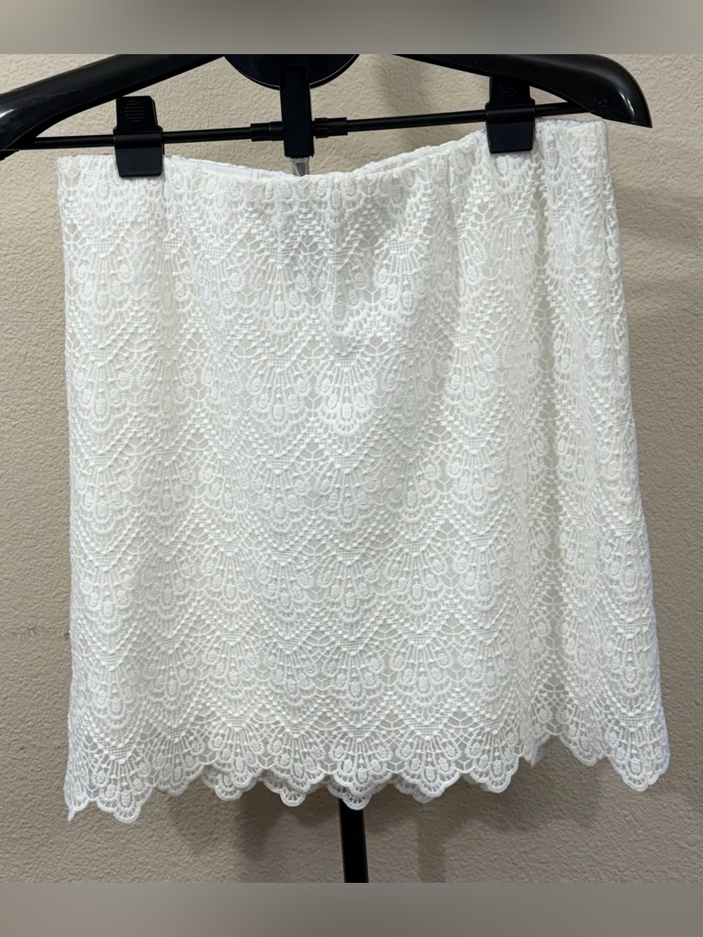 J. Crew White Scalloped Lace Mini Skirt | Coastal Cowgirl Cottagecore Boho | 4